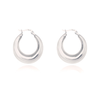 Avalynn Classic Hoop Earrings (Silver)