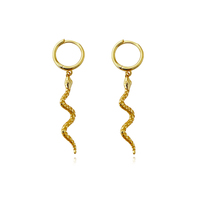 Bambie Serpent Drop Earrings (Gold)