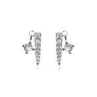 Crisann Diamante Spike Stud Earrings (Silver) image