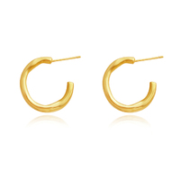 Avenly Classic Gold Vermeil Hoop Earrings 