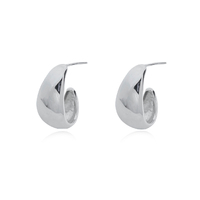Elea Modern Teardrop Earrings (Silver) image
