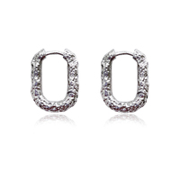 Elma Textured Dainty Huggie Earrings - Silver image