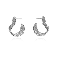 Amandine Artisan Sculptural Flow Earrings (Silver) image