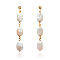 Starling 24K Crystal Freshwater Pearl Drop Earrings image
