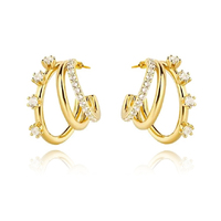 Cendrique Gold Vermeil Topaz Loop Earrings image