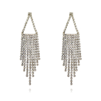 Labron Catwalk Diamante Tassel Earrings