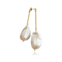 Lorene Luxury 24K South Sea Twin Baroque Pearl Earring (Single Piece) image