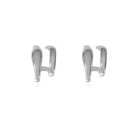Asta Sculptural Twin Line Earrings (Silver) image