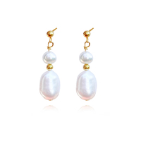 Rhea Twin Freshwater Pearl Drop Earrings
