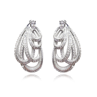 Alora Glamour Ready Zircon Loop Earrings image