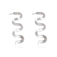 Darya Artsy Wave Earrings (Clear) image