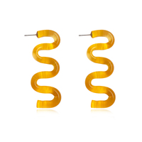 Darya Artsy Wave Earrings (Orange) image