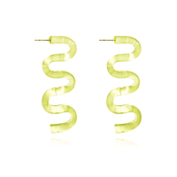 Darya Artsy Wave Earrings (Yellow) image
