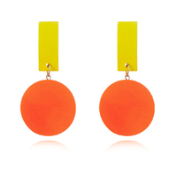 Mani Geo Oversized Wood Craft Earrings image