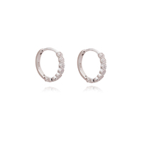 Brie Fine Silver Dainty Hoop Earrings image