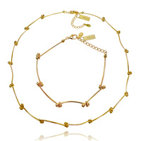 Trust The Flow Necklace & Bracelet Gift Set (Gold) image