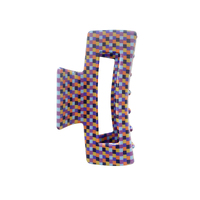 Raya Retro Checkered Hair Claw - Large