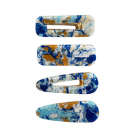 Bluebell Artsy Marble Print Hair Clip Set image