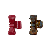 Ari Bow Hair Claw Set (Red & Turquoise)
