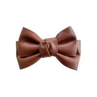 Charlotte Bow Tie Hair Clip (Brown) image