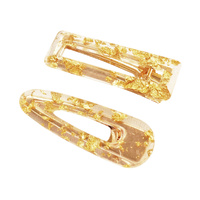Beatrice Golden Foil Hair Clip Set image