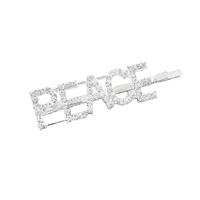 Peace Rhinestone Hair Clip image