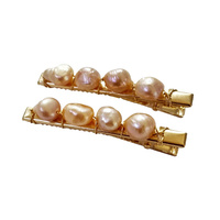Livia Pink Freshwater Pearl Hair Clip Set image
