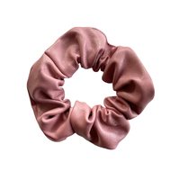 Adeline Leather Scrunchie (Plum Medium) image
