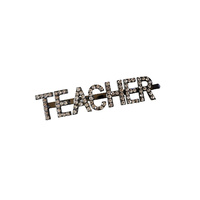 Teacher Rhinestone Hair Clip image