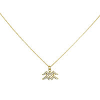 Aquarius Diamante Pendant Necklace (Gold) image