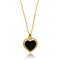 Fabienne Black Onyx Heart Pendant Necklace image