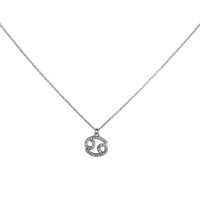 Cancer Diamante Pendant Necklace (Silver) image