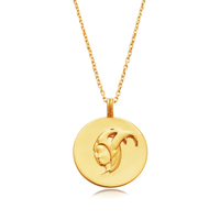 She Is Capricorn Artisan 24K Gold Zodiac Pendant Necklace image