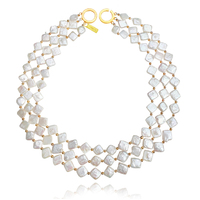 Florence Luxury Diamond Pearl Layering Necklace  image