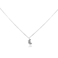 Aicha Dainty Croissant Pendant Necklace (Silver) image