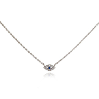 Mridu Fine Evil Eye Pendant Necklace (Silver) image