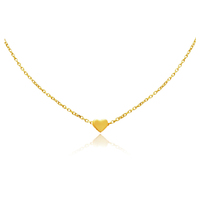 Flavia Fine Gold Heart Pendant Necklace image