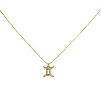 Gemini Diamante Pendant Necklace (Gold) image