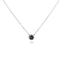 Khloe Diamante Zircon Pendant Necklace (Silver) image