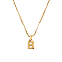 24K Gold Filled Initial B Pendant Necklace image