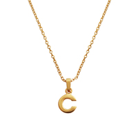 24K Gold Filled Initial C Pendant Necklace image