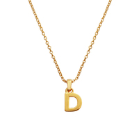 24K Gold Filled Initial D Pendant Necklace image