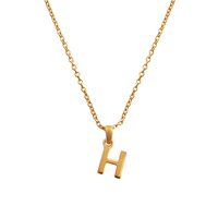 24K Gold Filled Initial H Pendant Necklace image