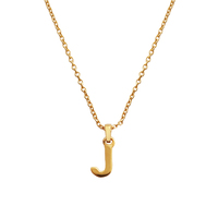 24K Gold Filled Initial J Pendant Necklace image