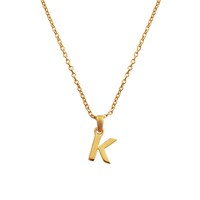24K Gold Filled Initial K Pendant Necklace image