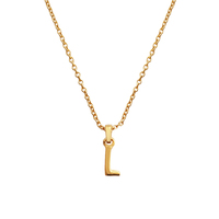 24K Gold Filled Initial L Pendant Necklace image