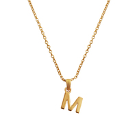 24K Gold Filled Initial M Pendant Necklace image