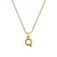 24K Gold Filled Initial Q Pendant Necklace image