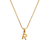 24K Gold Filled Initial R Pendant Necklace image
