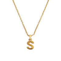 24K Gold Filled Initial S Pendant Necklace image